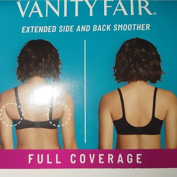 *NEW* VANITY FAIR BEAUTY BACK FULL COVERAGE  BACK SMOOTHING,  WIRE FREE SIZE 42D - Picture 11 of 12